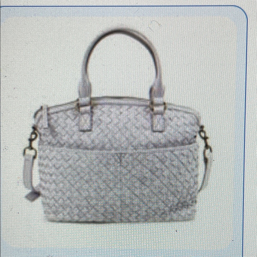 American leather Carrie lavender Gray Quilted dome satchel 2 way wear like new